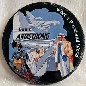 Louis Armstrong CD What a Wonderful World Wrapped Tin Made in Germany